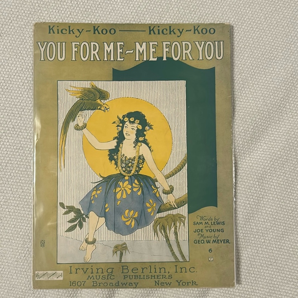 Vintage sheet music - Kicky Koo For Me For You